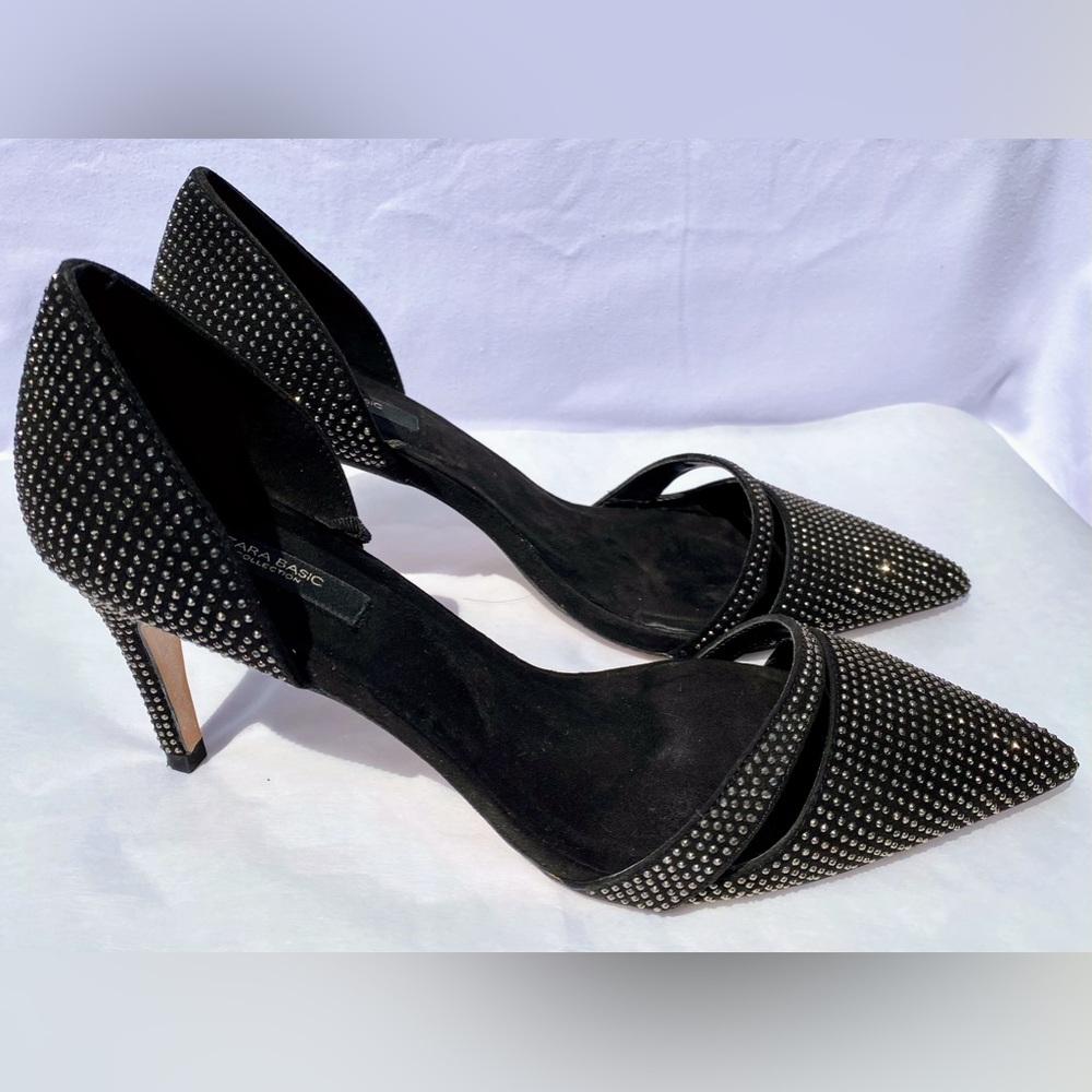 Zara Collection Black Studded Heels